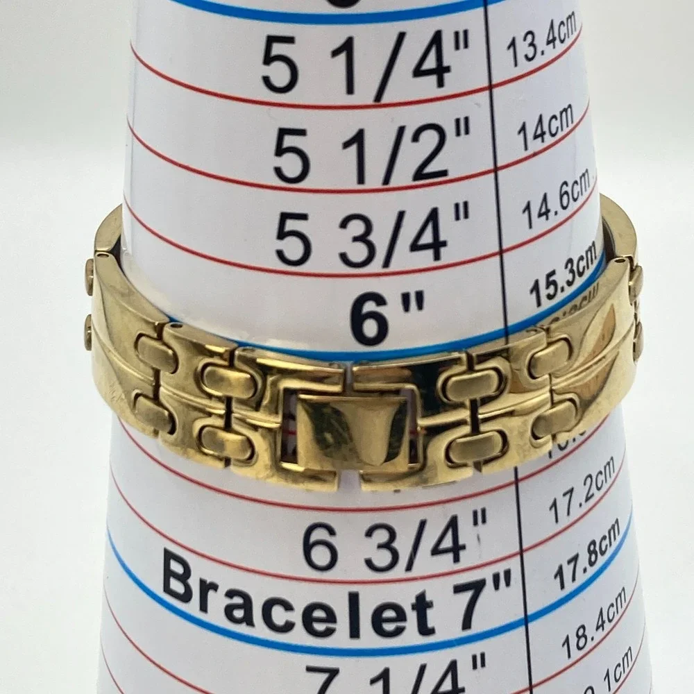 Timex Women's Tank Watch 17mm Gold Tone Crystals Petite New Battery 6.25